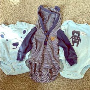 3 Baby Bear Onsies